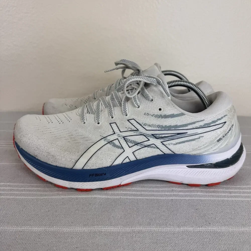 ASICS Gel-Kayano Athletic Running Sneakers 1011B440-101 White Deep Ocean 11.5